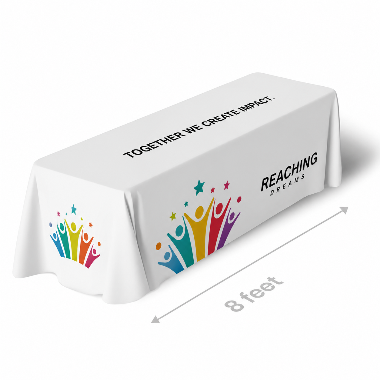 Table Covers (8 ft Table) 170 GSM White Polyester Cloth