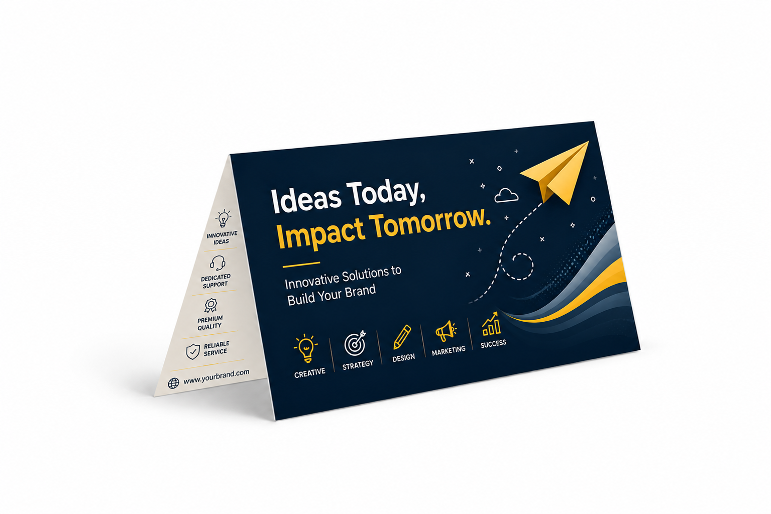 Folded Business Cards 13pt Enviro Uncoated